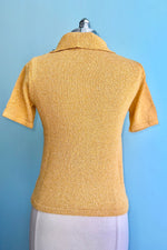 Yellow Short Sleeve Polo Sweater by Compania Fantastica