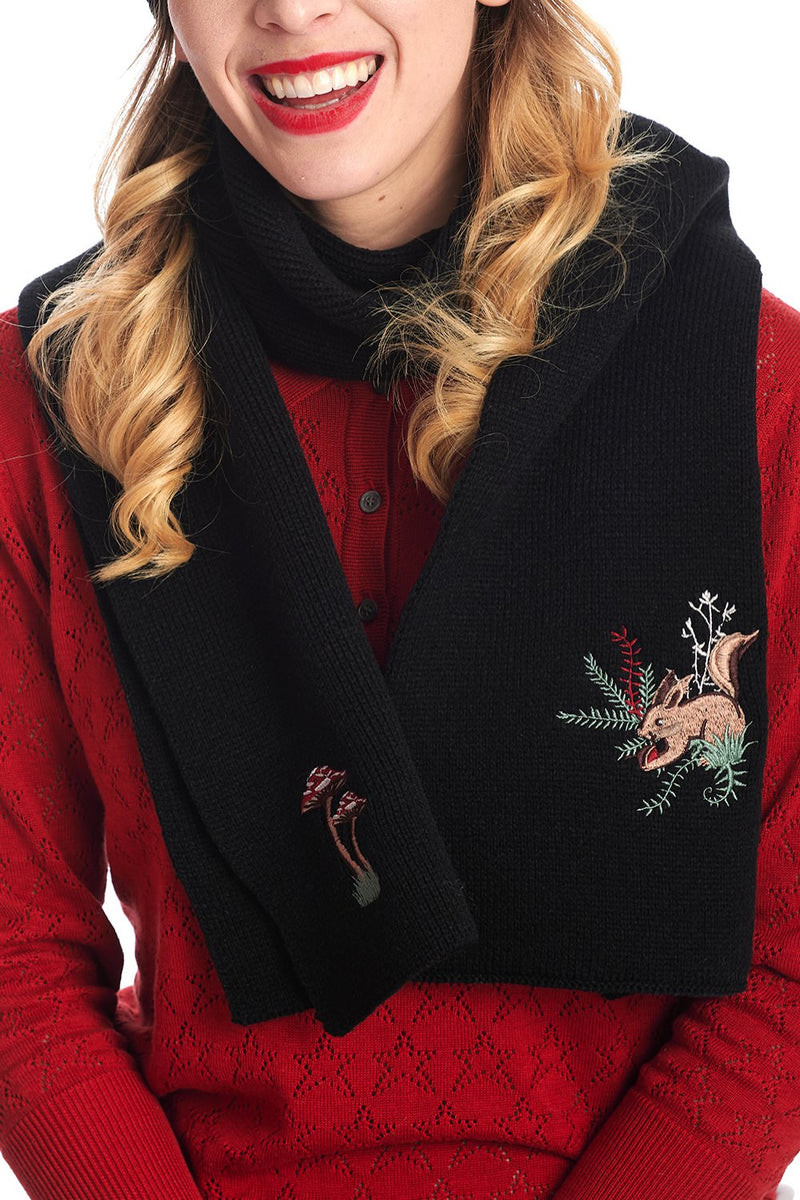 Magic Woodland Knit Scarf by Banned