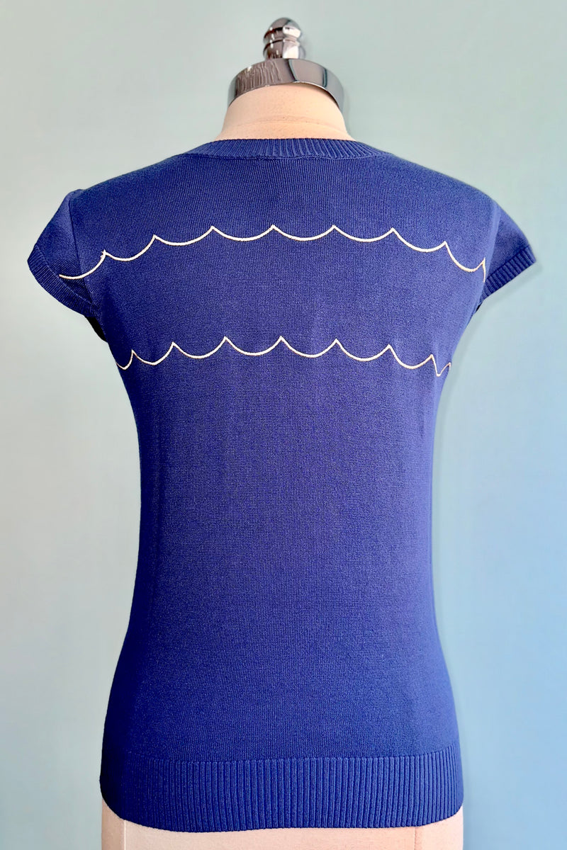 Swimming Fish Pullover Knit Top by Voodoo Vixen