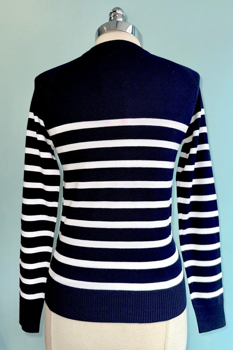 Navy Nautical Stripe Sweater by Voodoo Vixen