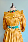 Yellow Gingham Ruffled Babydoll Dress