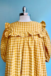 Yellow Gingham Ruffled Babydoll Dress