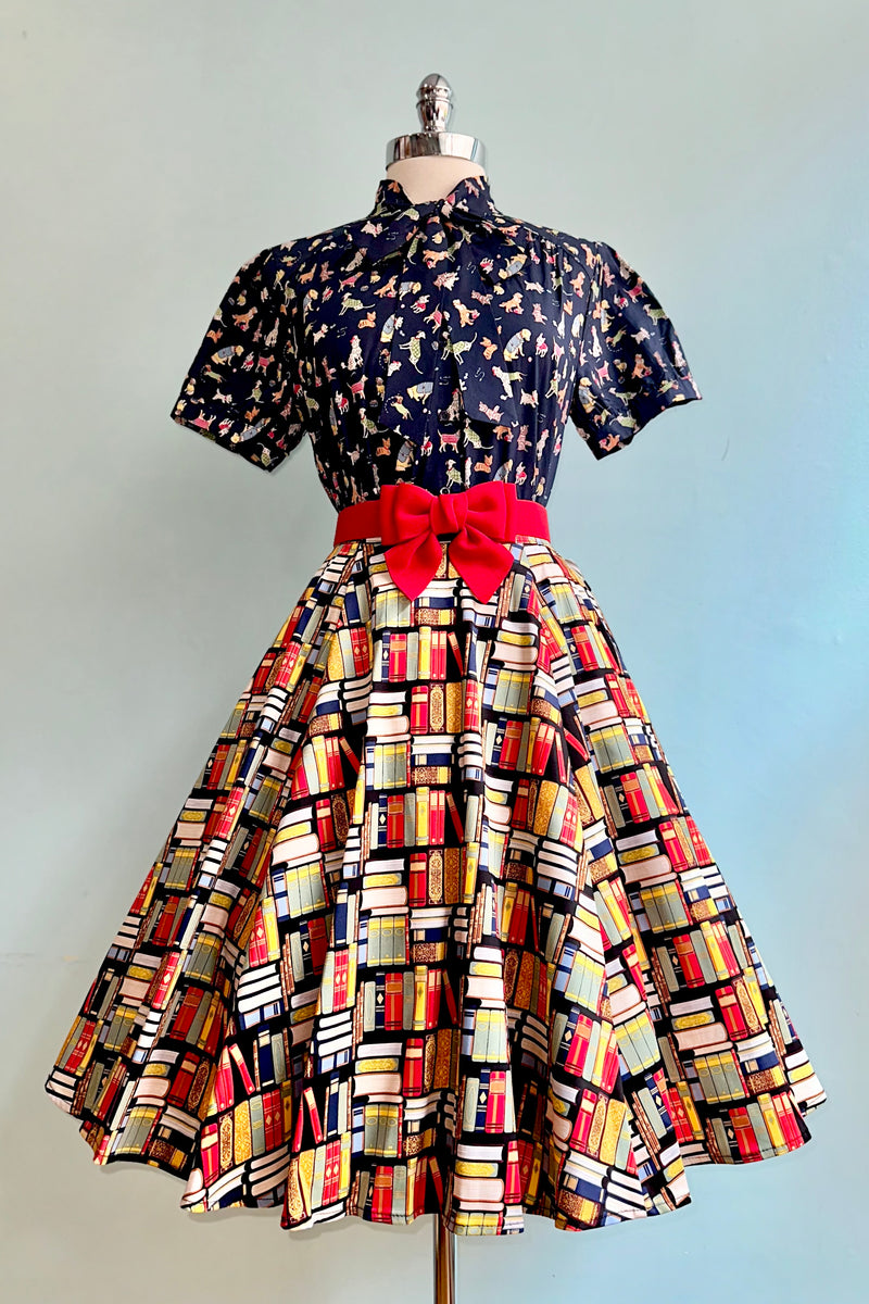 Book Print Full Skirt by Eva Rose