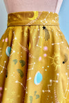 Chartreuse Constellations Circle Skirt by Heart of Haute