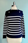 Navy Nautical Stripe Sweater by Voodoo Vixen