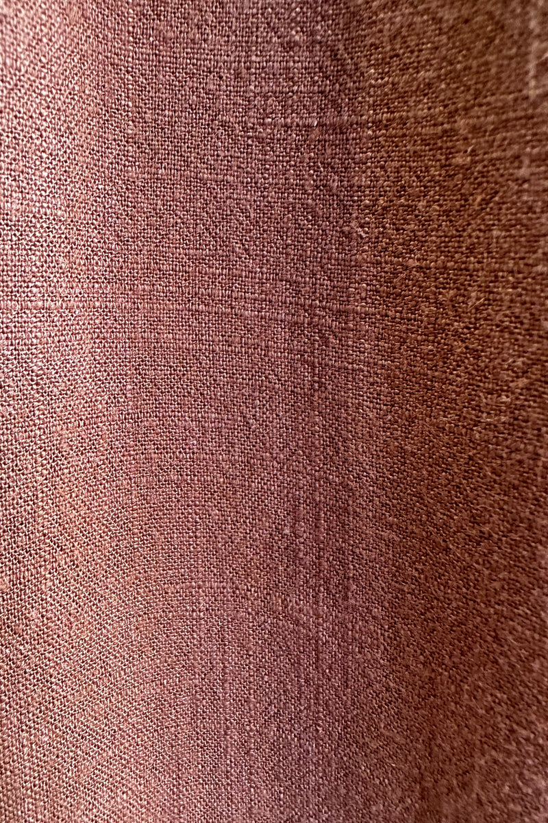 Brown Linen Tie Shoulder Jumpsuit
