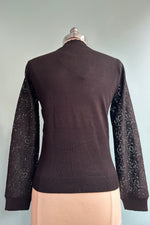 Black Lace Sleeve Sweater by Voodoo Vixen