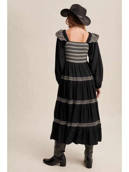 Black Western Inspired Maxi Dress – Modern Millie
