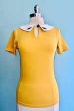 Yellow Bee Embroidered Pullover Top by Voodoo Vixen