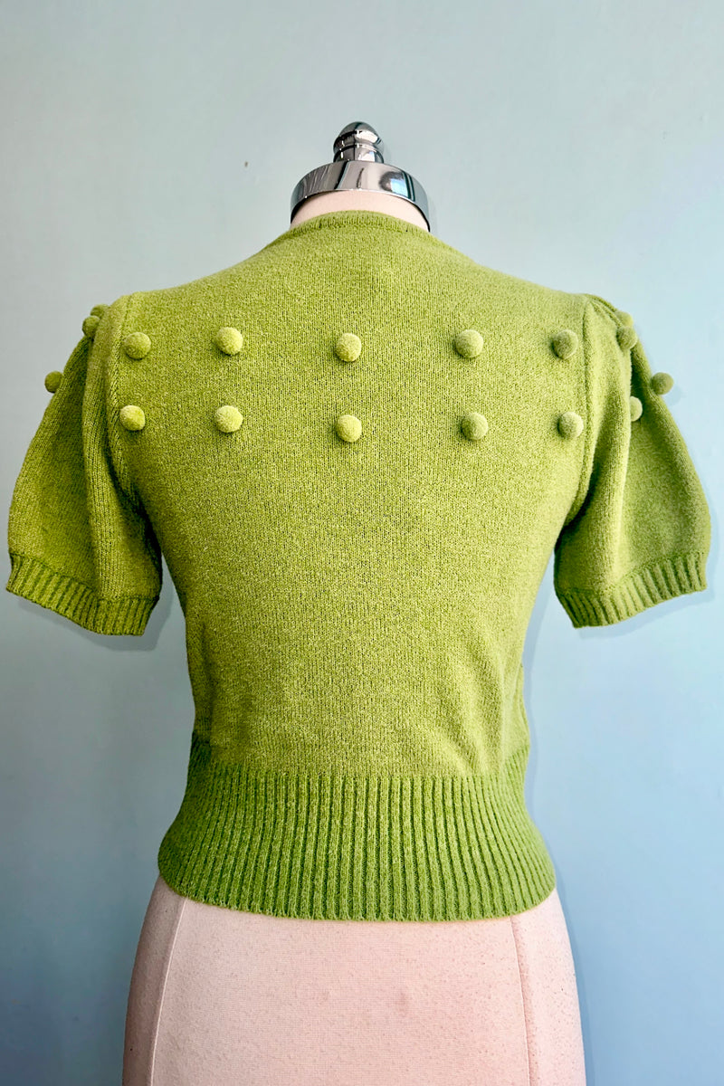 Green Pom Pom Barbara Sweater by Collectif