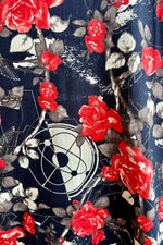 Final Sale Rose Garden Navy Blue Dress by Orchid Bloom