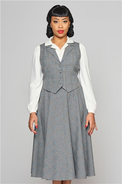 Prince of Wales Check Skirt by Collectif