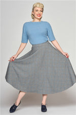 Prince of Whales Check Skirt by Collectif
