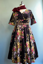 Verona Black Floral Valentina Dress by Retrospec'd