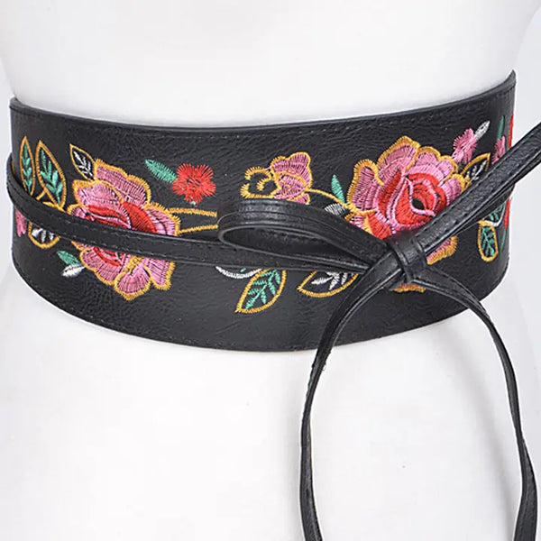Embroidered Floral Wrap Belt in Multiple Colors – Modern Millie