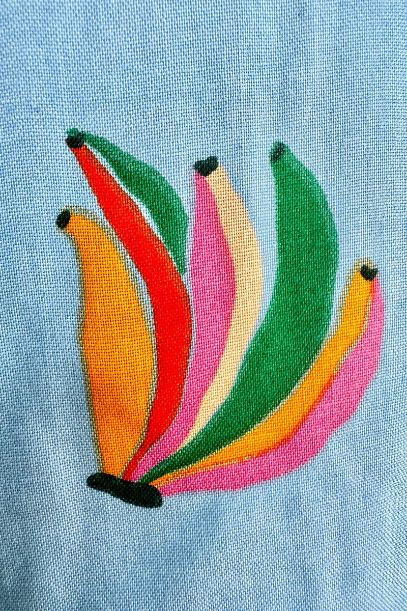 Ruffle Sleeve Rainbow Banana Top by Compania Fantastica
