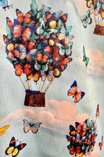 Butterfly Air Balloon Dress in Blue by Voodoo Vixen