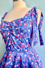 Blue Strawberry Sarah Dress by Heart of Haute