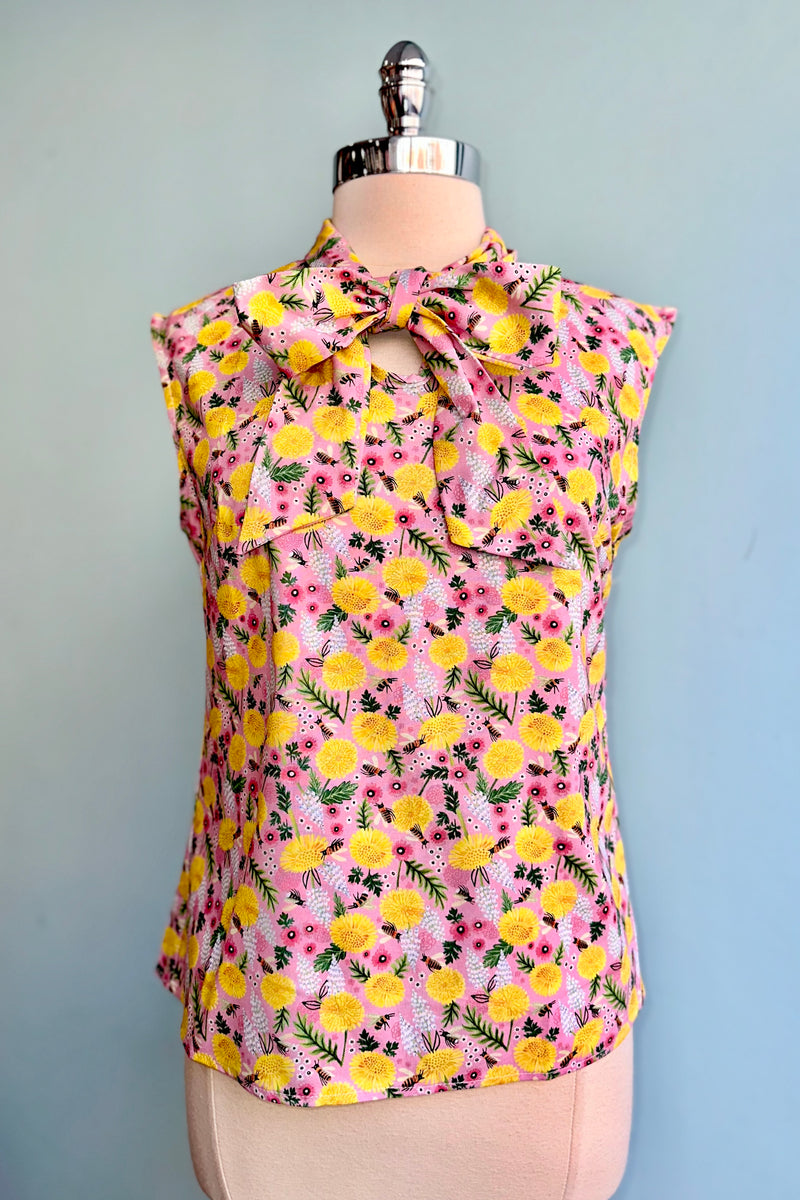 Dandelions Bow Top by Retrolicious