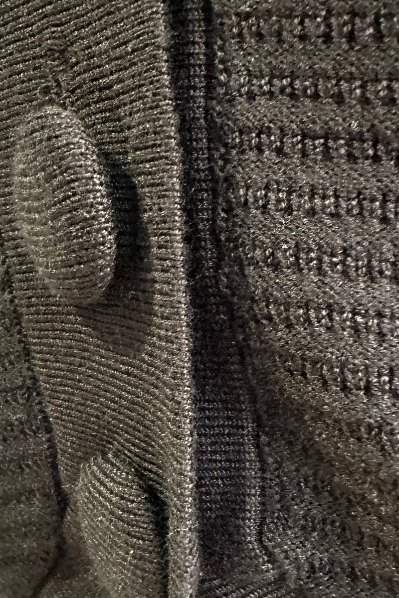 Black Textured Knit Cropped Bolero Cardigan Sweater by Voodoo Vixen