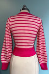 Pink Striped & Strawberry Pocket Cardigan