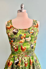 Spring Chicken Fit & Flare Dress by Retrolicious