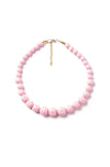 Baby Pink Heavy Carve Beaded Necklace by Splendette