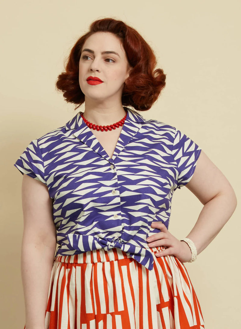 Navy Sails Peggy Top by Palava