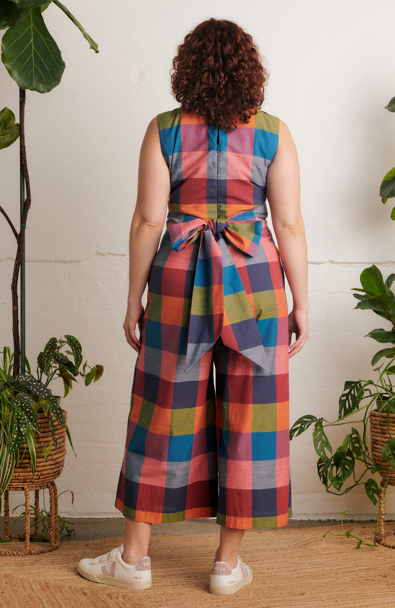 Roberta Jumpsuit in Festival Plaid by Emily and Fin