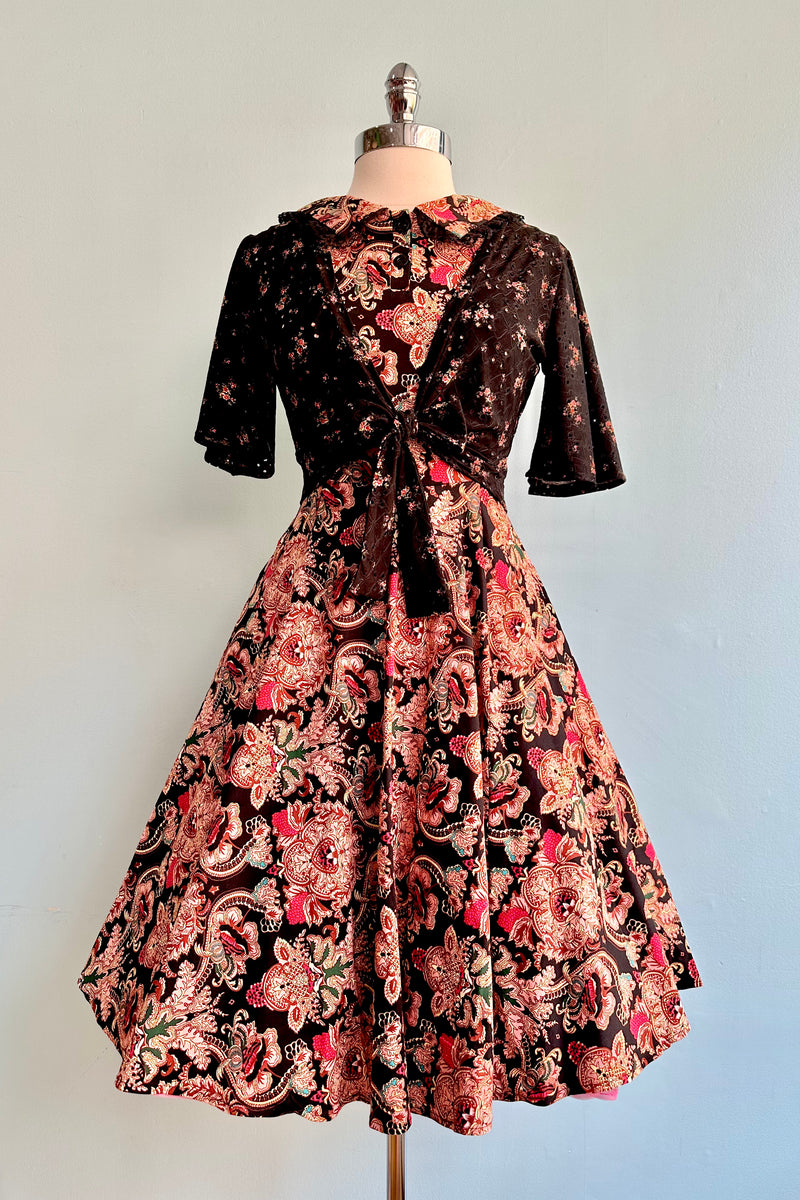 Final Sale Paisley Floral Black Dress by Orchid Bloom