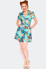 Coral Reef Button Up Romper by Voodoo Vixen