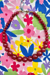 New Peony Glitter Bead Necklace by Splendette