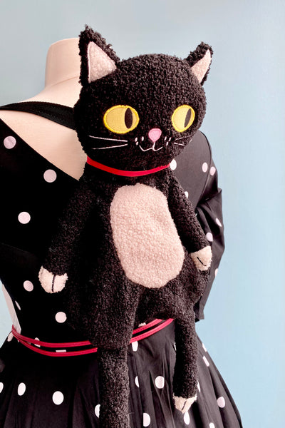 Black Cat Furry Backpack