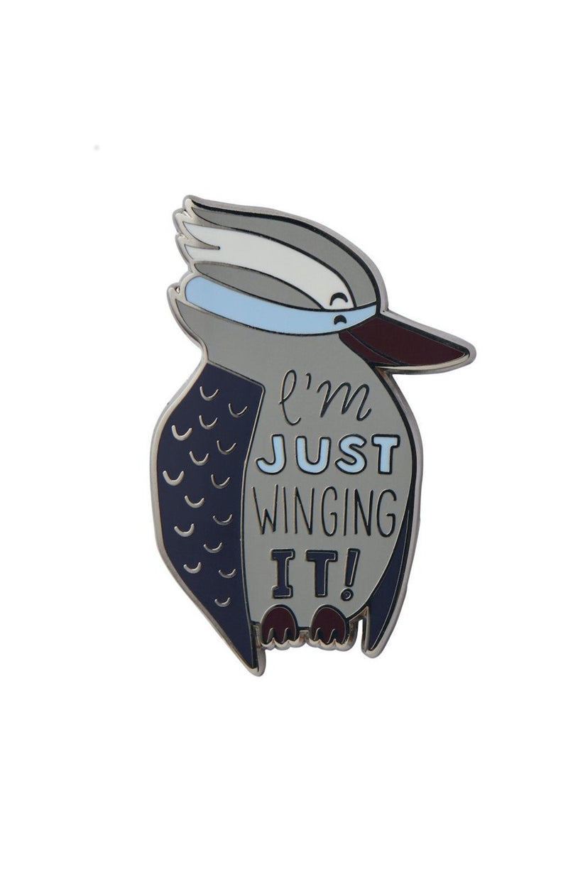 Just Winging It Enamel Pin by Erstwilder
