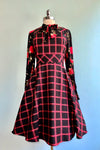 Red Plaid Janine Pinafore Dress by Hell Bunny