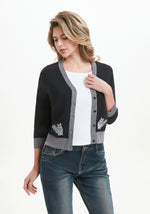 Moonlit Bats Embroidered Skye Cardigan by Miss Lulo
