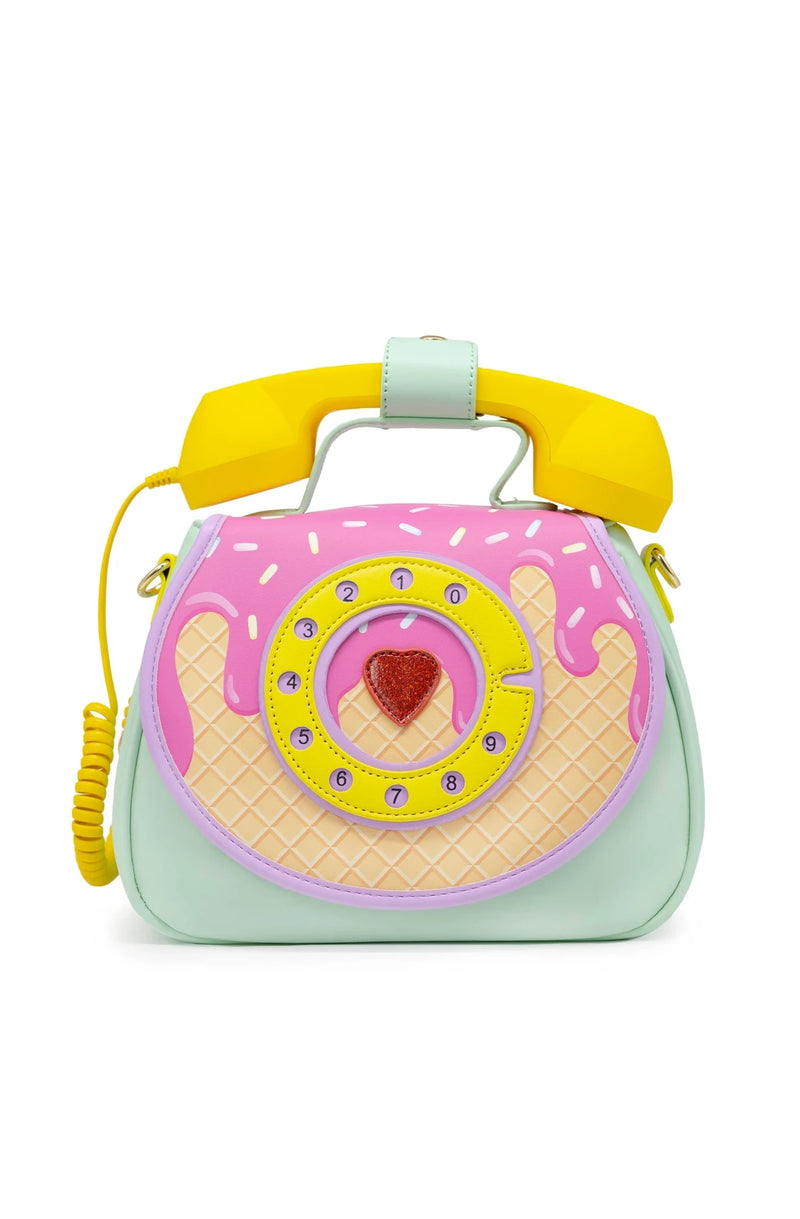 Ice Cream Phone Convertible Crossbody and Backpack Bag