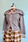 Grey Sailor Collar Cardigan Sweater by Compania Fantastica