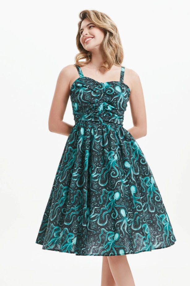 Cosmic Cephalopod Eden Dress by Miss Lulo