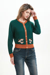 Mushroom Meadow Embroidered Leslie Cardigan by Miss Lulo