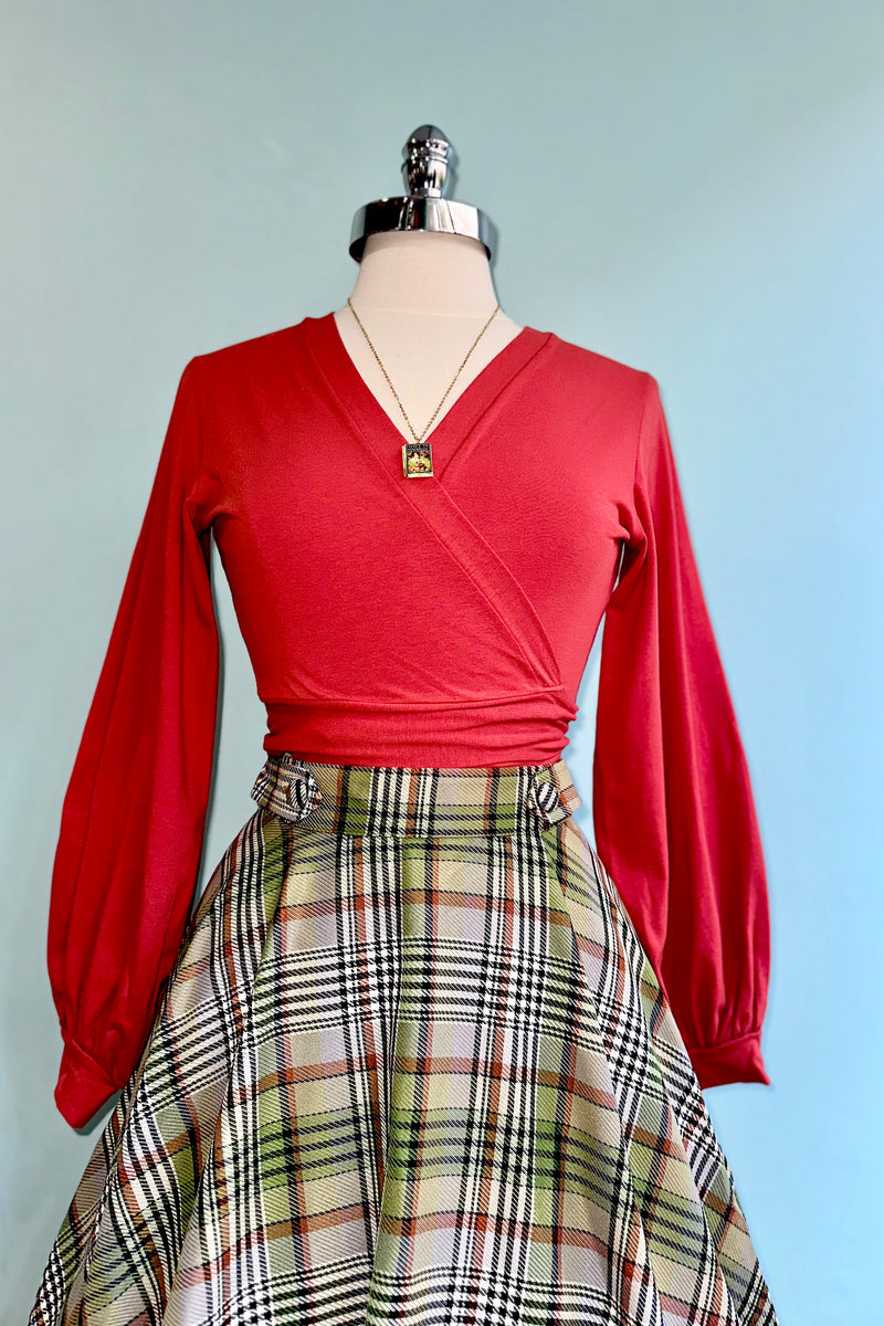 Rust Grace Full Sleeve Sweet Sweater by Heart of Haute
