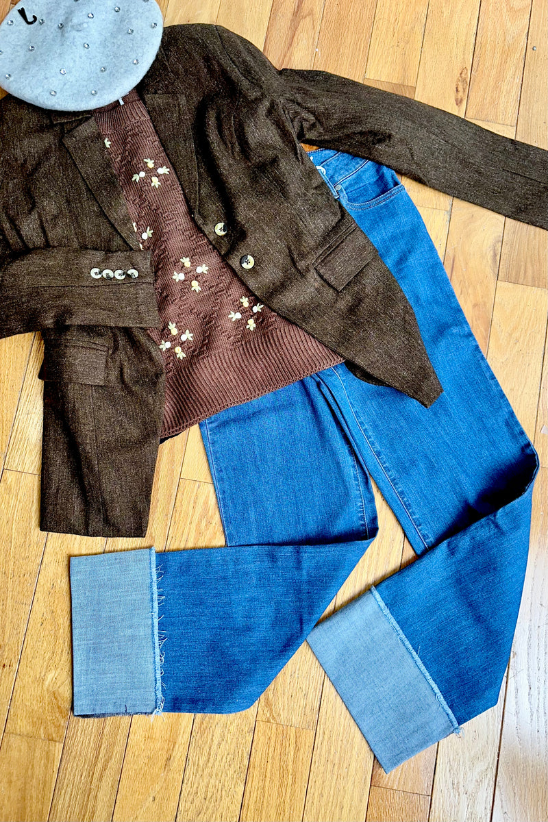 34" Cuffed to 30" Mid Rise Straight Jeans by 1822 Denim