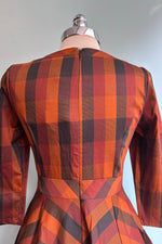 Autumn Rust Plaid Caitlin Dress by Hearts & Roses London