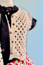 Crochet Vest in Ivory by Tulip B.