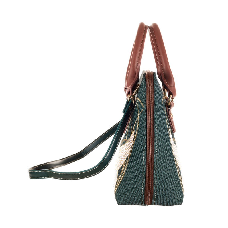 Swans Tapestry Satchel Bag