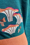 Mushroom Meadow Embroidered Leslie Cardigan by Miss Lulo