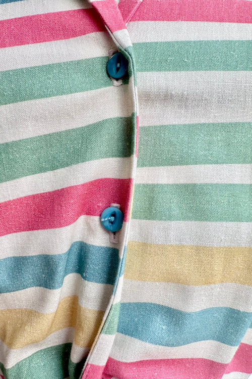 Multi Beach Stripe Peggy Top by Palava