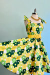 Green Mod Floral Sarah Dress by Heart of Haute