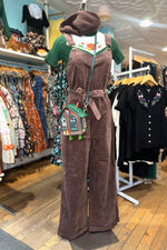 Brown Harriet Corduroy Jumpsuit by Banned