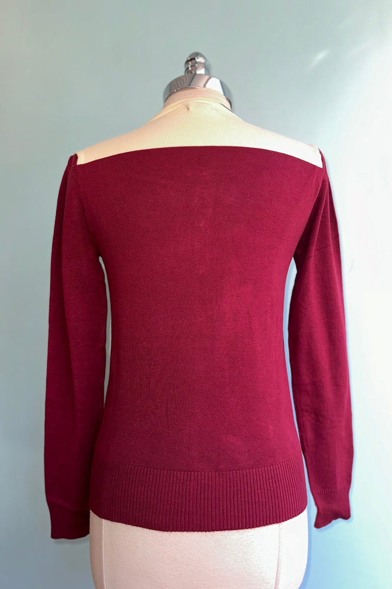 Red Holly Cardigan Sweater